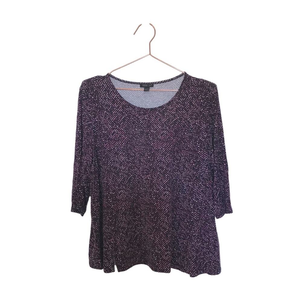 J Jill wearever collection purple blouse with stretch size large petite